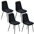 thumbnail image 1 of Shell Chair Covers Stretch,Mid Century Modern Dining Chair Slipcovers Removable Washable Anti-Dust Velvet Lounge Armless Chair Protector for Kitchen Living Room-4 Pcs-black, 1 of 7