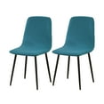thumbnail image 1 of Shell Chair Covers Without Arms,Stretch Chair Covers For Dining Chair,Solid Color Chair Slipcovers Furniture Protector-Peacock Blue-2pcs, 1 of 5