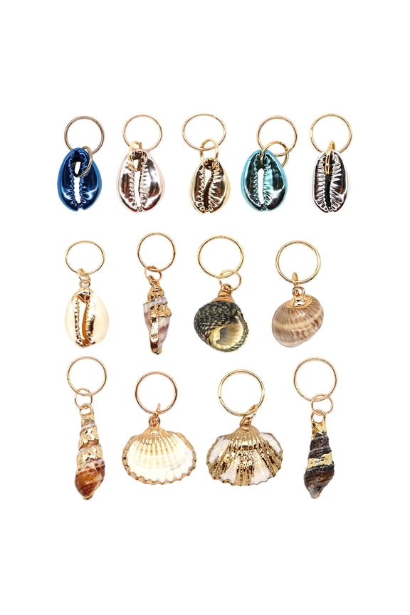 13Pcs Seashell Hair Accessories Hair Braid Jewelry for Women Assorted Color