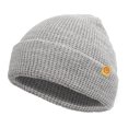 thumbnail image 1 of Shell Cuffed Adult Unisex Light Grey Waffle Knit Beanie, 1 of 1