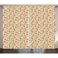 thumbnail image 1 of Ambesonne Shell Curtains 2 Panel Set, Doodle Coastal Items Pattern, 108" x 84", Multicolor, 1 of 3
