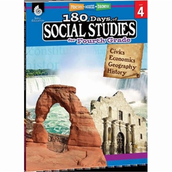 Shell Education  180 Days of Social Studies Daily Practice Workbook for Fourth Grade