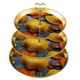 thumbnail image 1 of Shell Elegant Plastic Dessert Table Display Tray Stand with Iron Pillars - 32cm/12.5in Height, 1 of 6