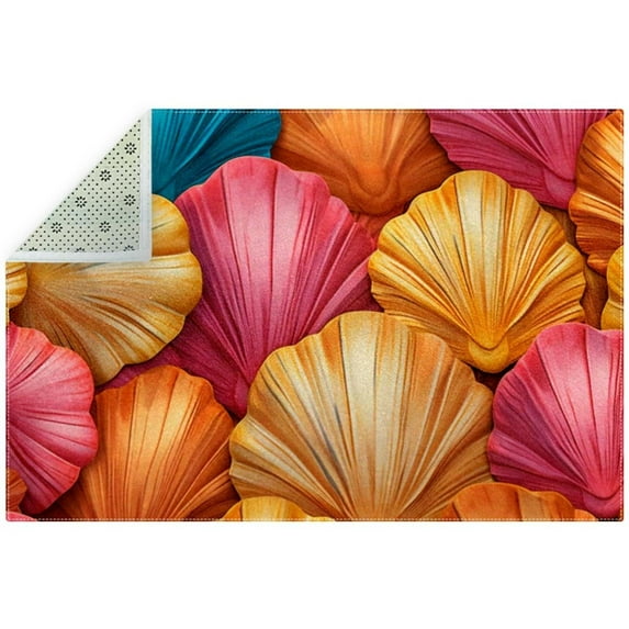 Shell Elegant Polyester Indoor Rugs - Stylish Modern Floor Mat for Comfort and Décor, Ideal Home Accent Piece for Living Room, Bedroom, or Office - Durable Quality