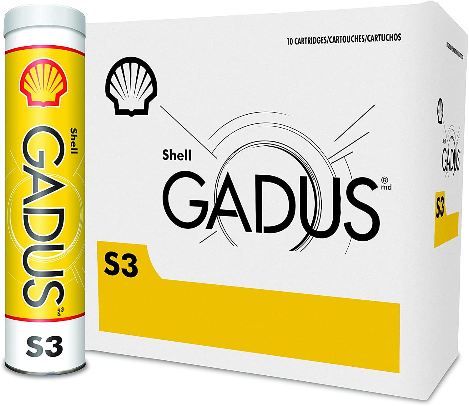 Shell Gadus S3 V220C 2 High-Temperature and Extreme-Pressure Multipurpose Grease, 0.4kg - Pack of 10