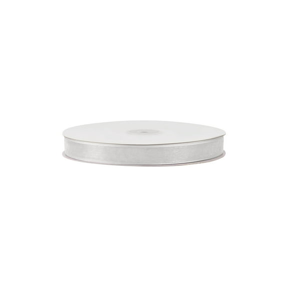 Shell Grey Organza Ribbon - 5/8” W x 200 Yds. Per Roll - Pack of 2