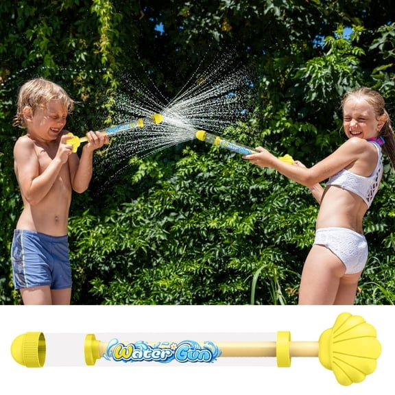 Shell Head Firework Water Gun, Pull-Out Water Blaster with Multi-Hole Spray Effect for Summer Pool Beach Outdoor Water Fights