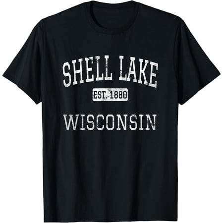 Shell Lake Wisconsin WI Vintage T-Shirt price history and forecast - HaitianPC