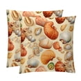 thumbnail image 1 of Shell Luxurious Velvet Throw Pillow Inserts with Unique Patterns - Set of 2 (16x16, 18x18, 20x20 Inches) for Bed, Chair Pillow Covers for Any Occasion, 1 of 1
