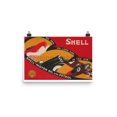 thumbnail image 1 of Shell Motor Oil and Petrol, circa 1933. Unframed Vintage Travel Poster, 1 of 1