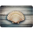 thumbnail image 1 of Shell On Wooden Door Mat Welcome Summer Beach Decorative Doormat Non Slip Indoor Entryway Floor Mats Home Bathroom Decor 18*30in, 1 of 4