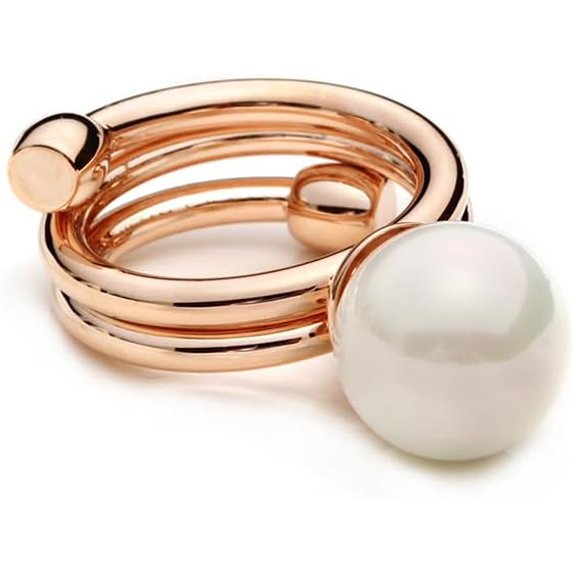 Shell Pearl Ball Silk Scarf Ring Brooch for Women Dainty Circle Layer Shawl Scarves Buckle Wrap Clasp Clip Rings Size 7 Brooches Fashion Dress Accessories Wedding Holiday Jewelry