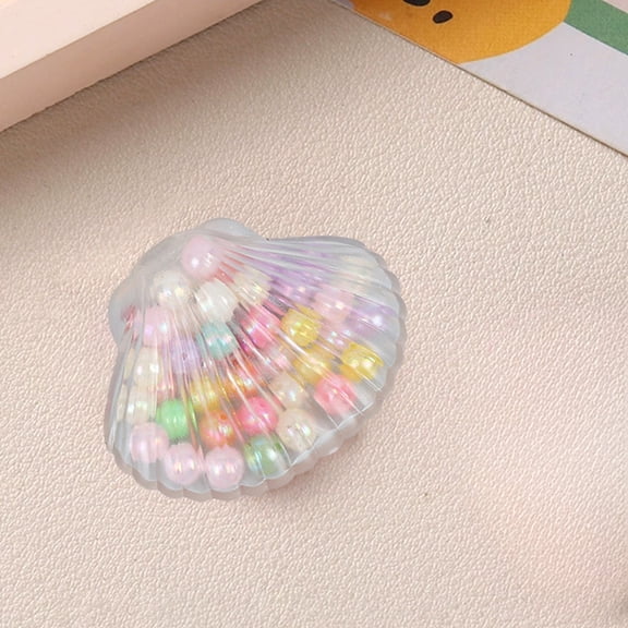 Shell Pearl Squeeze Toy, Stress Relief Sensory Toy, Elastic Fidget Toy, Rubber Stress Ball, Portable Relaxation Toy, Anxiety Relief Gadget, Hand Exercise Toy, Office Fidget Toy