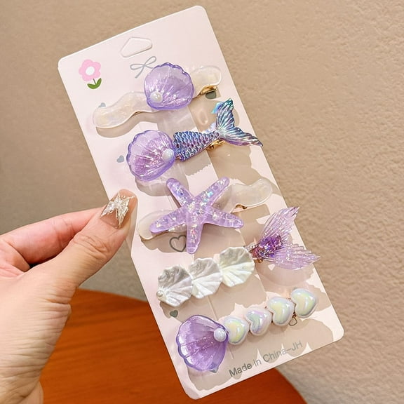Shell Pearl Starfish Hair Clip Set for Women Girls, Princess Alligator Hair Clips, Ladies and Girls Headwear Styling Tools Hair Accessories