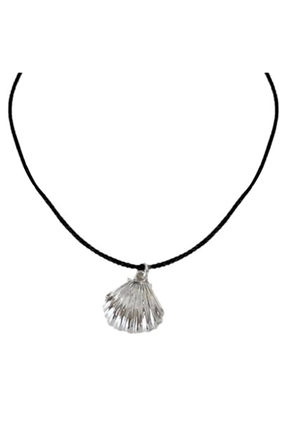 Shell Pendant Necklace Bracelet Adjustable Black Rope Choker Necklace Jewelry