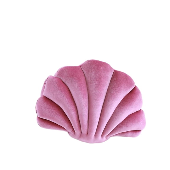 Shell Pillow Accent Decorative Throw Pillows Seashell Shaped Soft Velvet Cushions Home Decor for Living Room Bedroom Couch Sofa Beach Theme