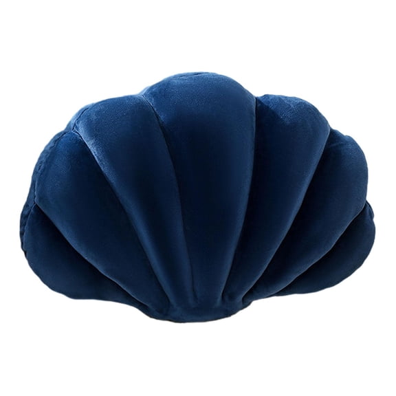 Shell Pillows Plush Pillow Cute Comfortable Throw Pillow for Home Bedroom Bed Navy Blue