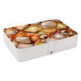 thumbnail image 1 of Shell Portable PU Leather Jewelry Organizer Box with Removable Compartment, 1 of 6