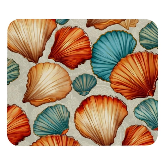 Shell Printed Non-Slip Rubber Bottom Gaming Mouse Pad 8.3x9.8 Inch Square Office and Gaming Mouse Mat