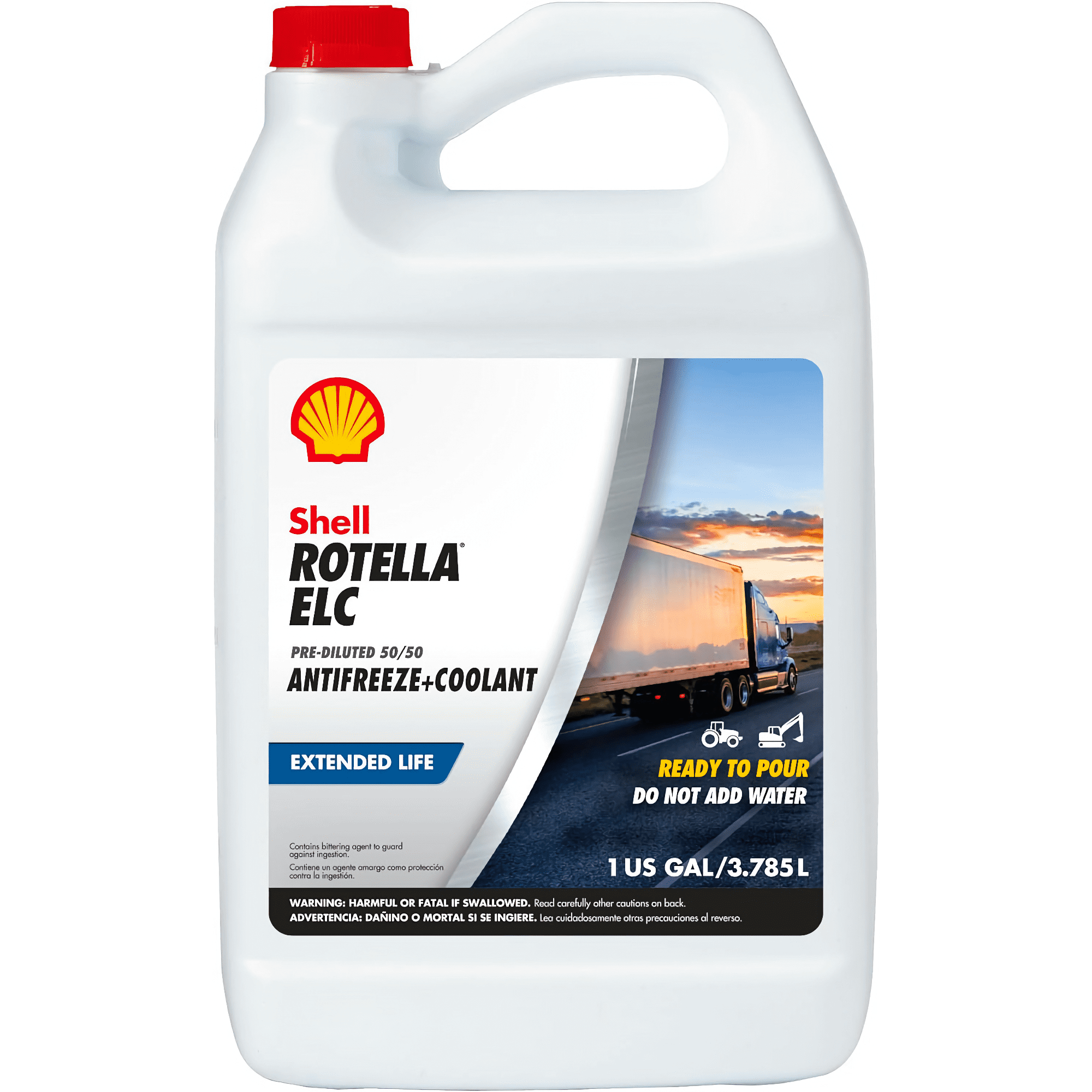 Shell Rotella ELC PreDiluted 50/50 Antifreeze/Coolant, 1 Gallon (6