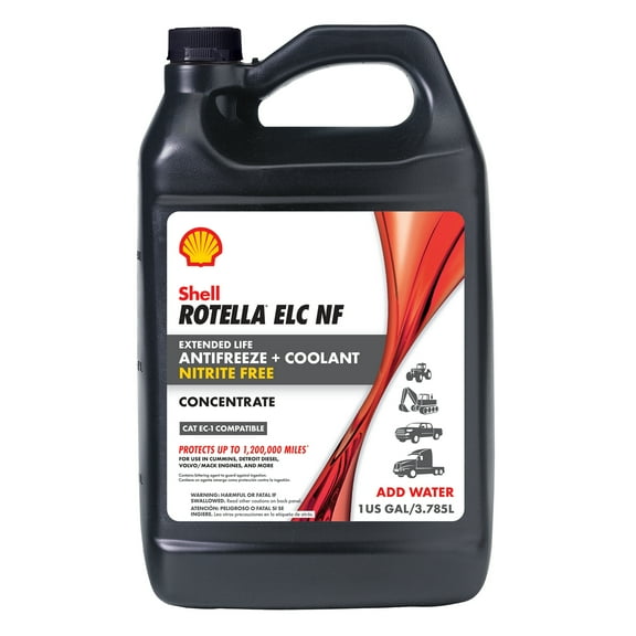 Shell Rotella Nitrite-Free Extended Life ELC Anti-Freeze + Coolant, Concentrate, 1 Gallon