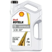 Shell Rotella T1 SAE 30 Conventional Heavy Duty Diesel Motor Oil, 1 Gallon (API CF-2, CF, SL)