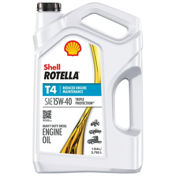 Shell Rotella T4 Triple Protection 15W-40 Diesel Motor Oil, 1 Gallon