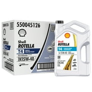 Shell Rotella T4 Triple Protection 15W-40 Motor Oil, 1 Gallon (3 Pack)