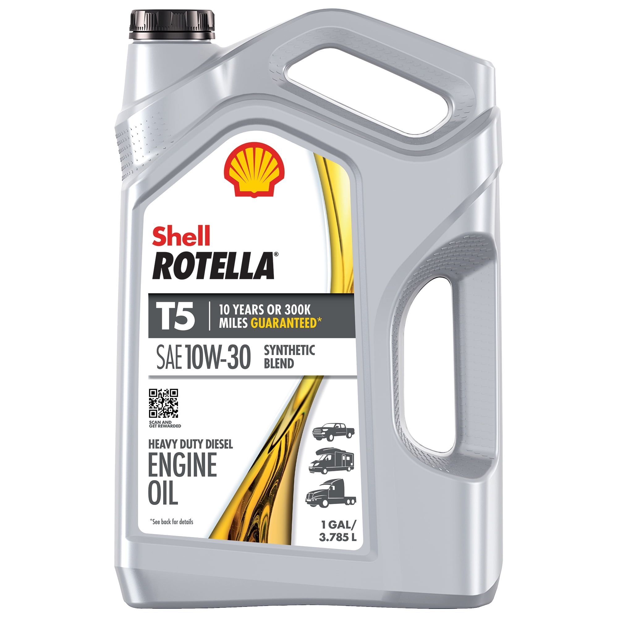 Shell Rotella T5 10W-30 Synthetic Blend Diesel Engine Oil, 1