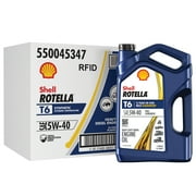 Shell Rotella T6 Full Synthetic 5W-40 Diesel Engine Oil, 1 Gallon 3 Pack