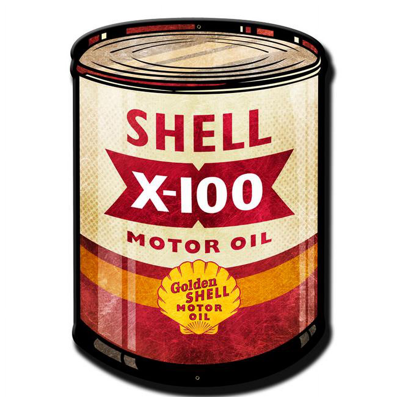 Shell SHL026 14 X 20 In X 100 Motor Oil Distressed Plasma Metal Sign Shell SHL026 14 X 20 In X 100 Motor Oil Distressed Plasma Metal Sign