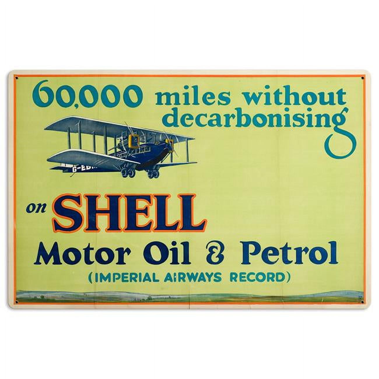 Shell SHL047 16 X 24 In Miles Without Decarbonising Metal Sign shell-shl047-16-x-24-in-miles-without-decarbonising-metal-sign
