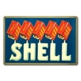 thumbnail image 1 of Shell SHL073 12 x 18 in. Shell Liquid Text Satin Metal Sign, 1 of 1