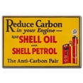 thumbnail image 1 of Shell SHL331 24 x 16 in. Reduce Carbon Shell Oil Petrol Satin Metal Sign, 1 of 1