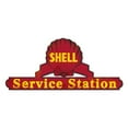 thumbnail image 1 of Shell SHL383 25 x 11 in. Shell Service Station Red Grunge Plasma Metal Sign, 1 of 1