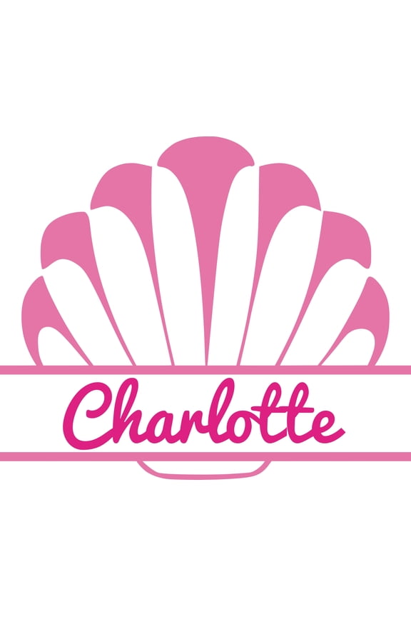 Shell Seashell Pink Pearl Shell Customized Wall Decal - Custom Vinyl Wall Art - Personalized Name - Baby Girls Boys Kids Bedroom Wall Decal Room Decor Wall Stickers Decoration Size (20x20 inch)