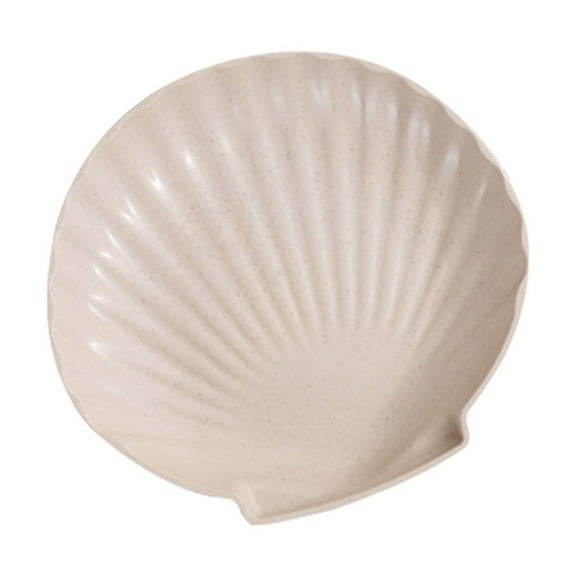 Shell Shape Dessert Plate, Small Plates for Appetizers, Reusable Plastic Wedding Cake Plates, Snack Salad Party Serving Plate for Travel Camping Picnic