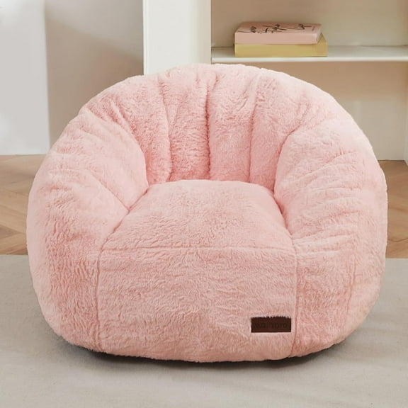 Shell Shaped Bean Bag Chair for Kids Pink Standard Size