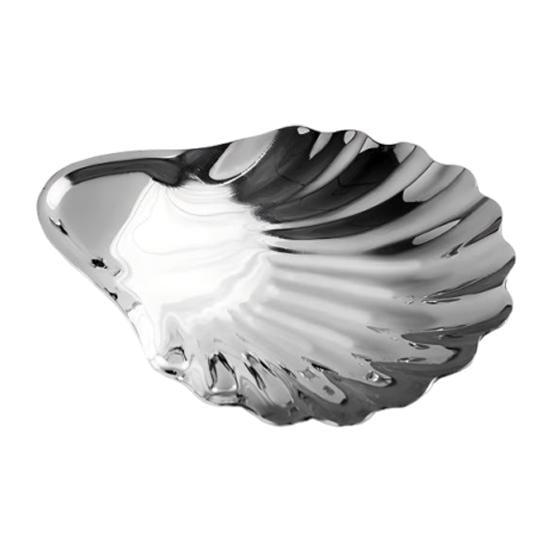 Shell Shaped Dish Stainless Steel Plate Fruit Bowl Rust Resistant for Candy Dessert Nuts Small Gatherings