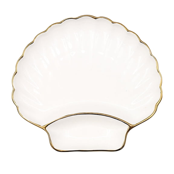 for Shell Shaped Dumpling Plate with Vinegar Plate Ceramic Plate Breakfast Plate Used for Restaurants Kitchens and Other Places Baby Shower Wedding Party Tableware