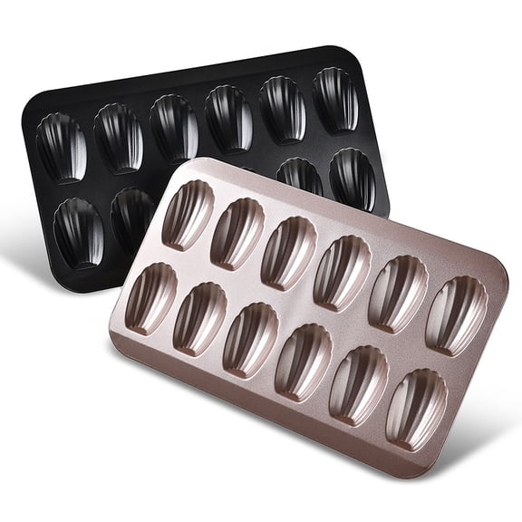 Shell Shaped Madeleine Baking Mold, 1 Pack 12-Cavity Nonstick Tray, Heat Resistant Oven Baking Pan