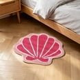 thumbnail image 1 of Shell Shaped Microfiber Bath Mat 40×40cm，Absorbent Non-Slip Cute Scallop Rug Washable Floor Mat for Bathroom Bedroom Entryway Home Decor,Pink, 1 of 6