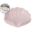 thumbnail image 1 of Shell-Shaped Plastic Soap Dish with Self-Draining Design Decorative Soap Holder for Bathroom Sink and Kitchen Countertop, 1 of 5