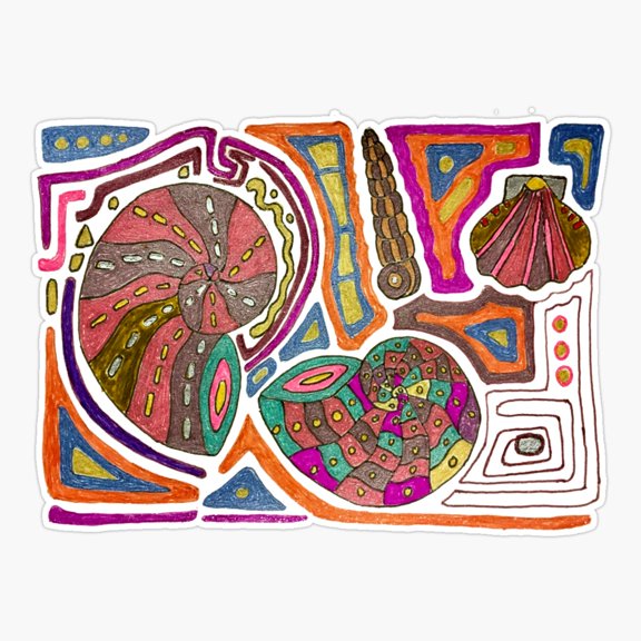 Shell Shapes Sticker