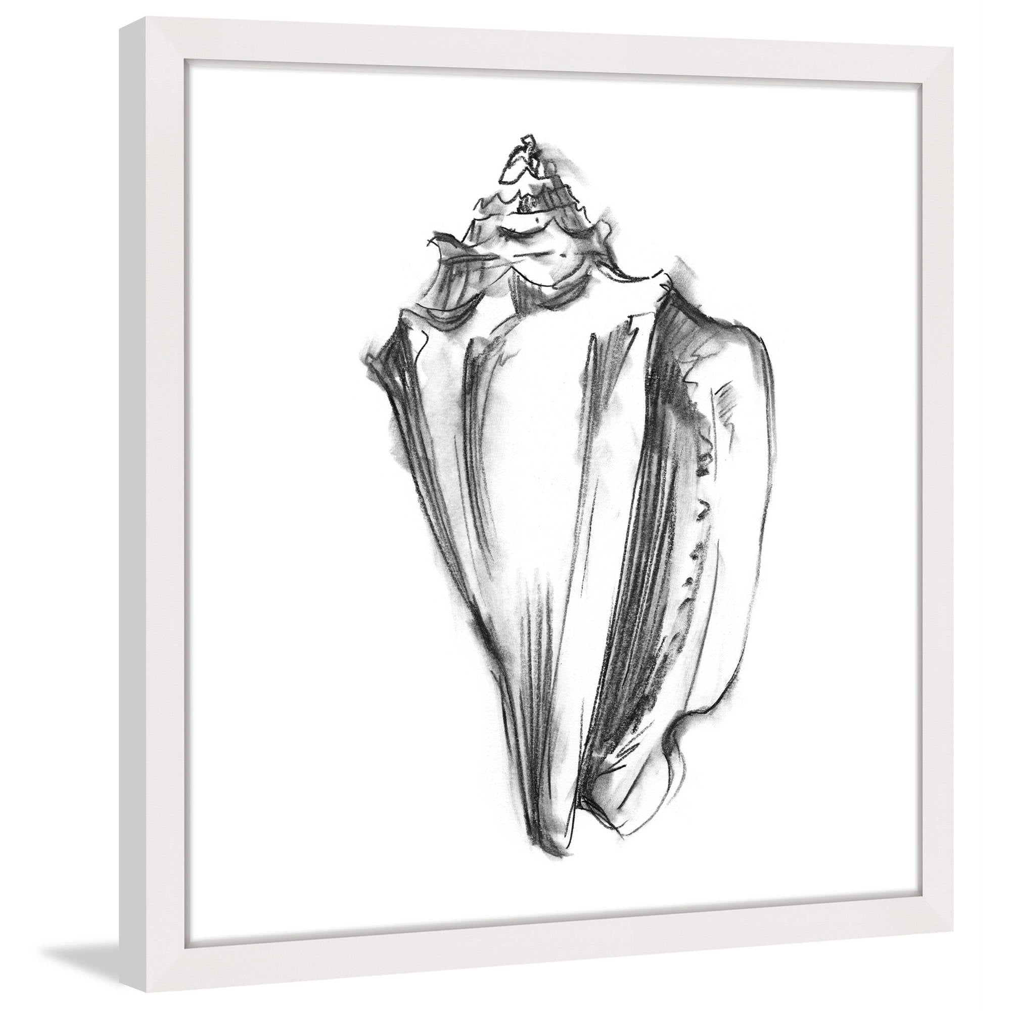 "Shell Sketch I" Framed Painting Print