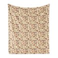 thumbnail image 1 of Shell Soft Flannel Fleece Throw Blanket, Abstract Design Different Seashells Doodle Pastel Tone Coastal Pattern, Cozy Plush for Indoor and Outdoor Use, 60" x 80", Multicolor, by Ambesonne, 1 of 5