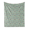 thumbnail image 1 of Shell Soft Flannel Fleece Throw Blanket, Nautical Nursery Theme Cartoonish Different Seashells and Starfish Pattern, Cozy Plush for Indoor and Outdoor Use, 50" x 70", Multicolor, by Ambesonne, 1 of 5