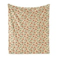 thumbnail image 1 of Shell Soft Flannel Fleece Throw Blanket, Simplistic Ocean Sea Pebbles Seashells and Starfish Pattern in Cartoon Style Image, Cozy Plush for Indoor and Outdoor Use, 60" x 80", Multicolor, by Ambesonne, 1 of 5