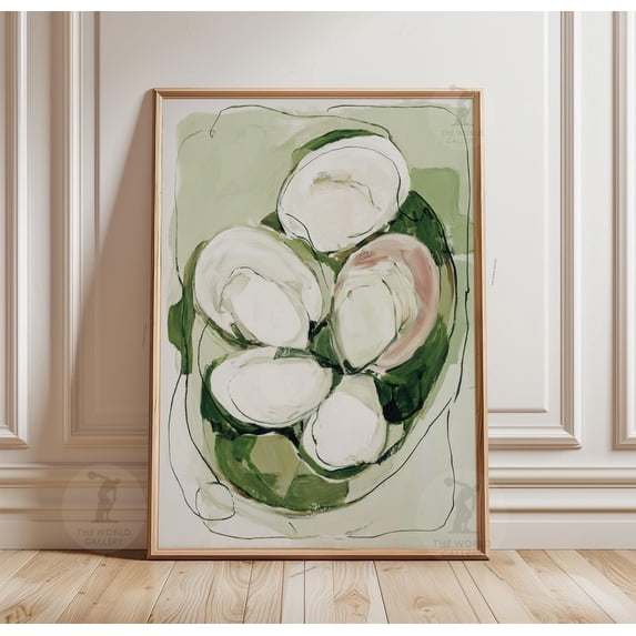 Shell Still Life Poster, Minimal Food Print, Abstract Kitchen Wall Art ...