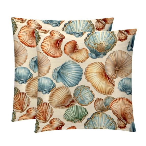 Shell Stunning Velvet Throw Pillow Covers with Unique Patterns - Set of 2, 16x16, 18x18, 20x20 Inches for Home Decor and Gifting